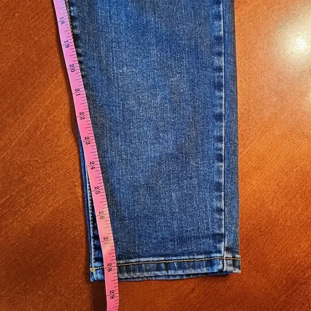 Mossimo Supply Co Curvy High Rise Stretch Skinny Jeans, 18 Petite, Blue Denim